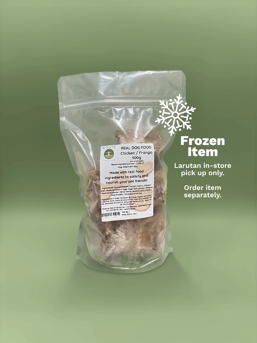 Roots-Dog-Food-Chicken-500g Roots Dog Food Chicken 500g