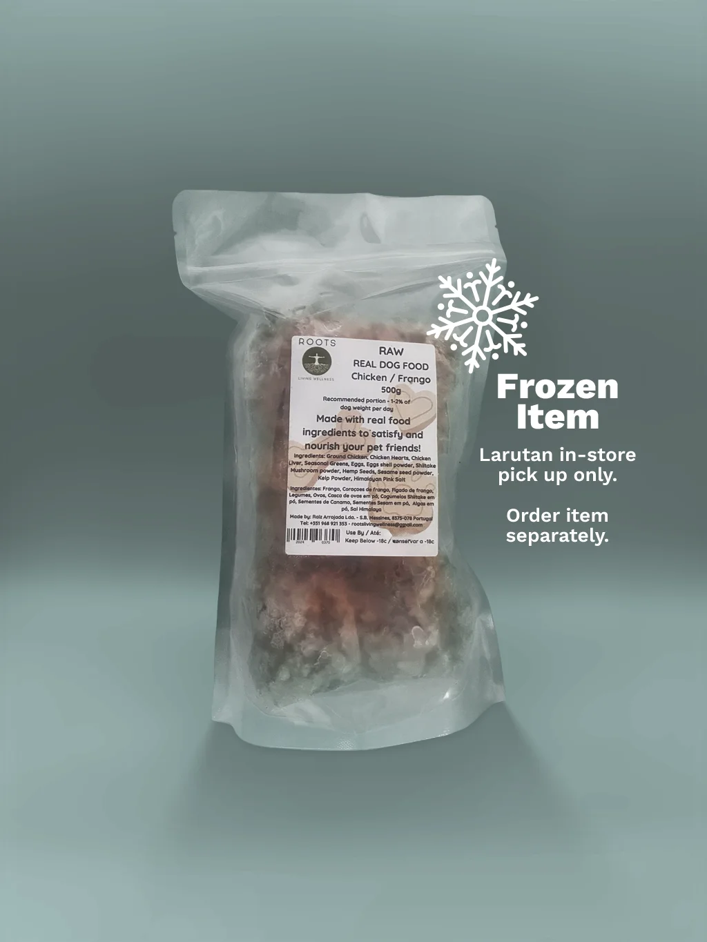 Roots-Dog-Food-Raw-Chicken-500g Roots Dog Food Raw Chicken 500g